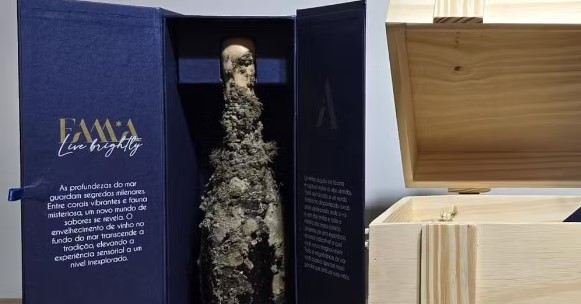 'Adega no fundo do mar': vinho que passou 12 meses submerso em SC será sorteado; entenda