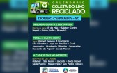Divulgado calendário de coleta de lixo reciclado