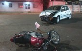 Colisão entre motocicleta e carro mobiliza equipes de resgate
