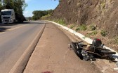 Motociclista sofre traumatismo craniano após queda na BR-282