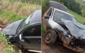 Mulher fica gravemente ferida após ser ejetada de veículo em acidente na BR-163