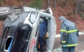 Veículo da Saúde de Campo Erê se envolve em acidente na BR-282