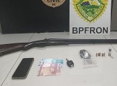 BPFRON e PCPR prendem homem com arma, munições e droga em Planalto- PR