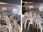 Food truck fica danificado após ser atingido por incêndio