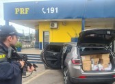 Polícia Rodoviária prende casal Barraconense  com carga ilegal de vinhos e carro furtado em Vacaria