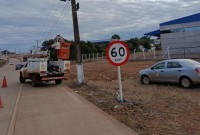 Secretaria de Planejamento com apoio da Celesc realizam manutenção na rede de iluminação pública