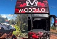 Motorista morre após colisão frontal com ônibus de banda