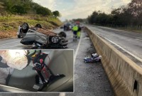 Motorista morre após ser ejetada de carro durante capotamento na BR-369