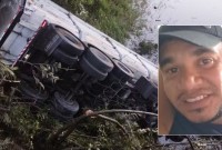 Motorista de caminhão que caiu em represa na BR-376 é identificado