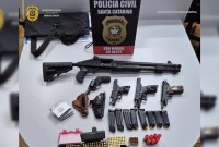 Polícia Civil apreende armas e munições de investigado por ameaças em comércio
