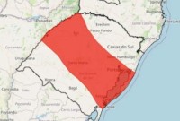 Inmet emite alerta vermelho de grande perigo para acumulado de chuva no RS