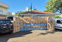 Polícia apreende mais de 52 mil maços de cigarros contrabandeados e prende homem
