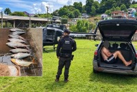 Homem é preso por pesca ilegal no rio Uruguai, em Mondaí