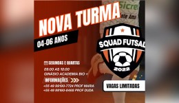 Squad Futsal abre inscrições para nova turma infantil de 4 a 6 anos