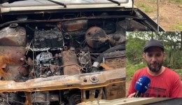 Carro que ajudava família a trabalhar é destruído por incêndio e moradores pedem solidariedade