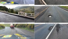 PRF aponta falhas em obras nas BR-163 e BR-282 e alerta para riscos à segurança dos motoristas