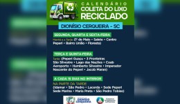 Divulgado calendário de coleta de lixo reciclado