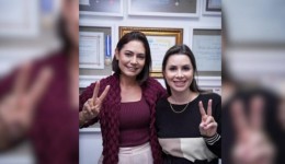 Michelle Bolsonaro diz estar “fechada” com Carol de Toni em meio a crise política em SC