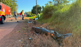 Motociclista morre após colisão frontal com caminhonete na BR-163