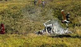 Bombeiros confirmam a morte de piloto do helicóptero que caiu em Santa Catarina