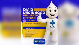 Dia D de vacinação contra Influenza e Tétano mobiliza unidades de saúde no sábado