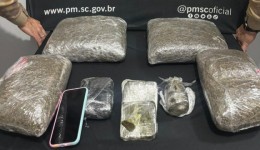 PM prende duas pessoas por tráfico de drogas durante fiscalização de ônibus