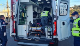 Motociclista sofre queda na BR-163 e é encaminhado ao hospital