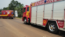 Trabalhador é socorrido após cair de 4 metros de altura