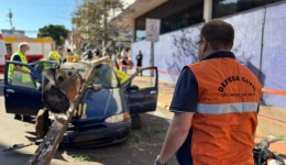 Simulação de desastre natural mobiliza equipes de resgate e segurança no centro