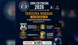 Terceira rodada da Copa CIF/Cresol 2026 movimenta Barracão nesta terça-feira