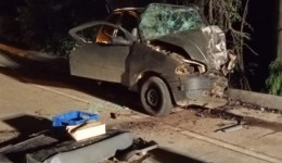 Colisão frontal na BR-163 deixa um morto e um ferido grave