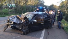 Colisão com cinco veículos deixa feridos na BR-282