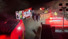 Homem fica ferido em capotamento no interior