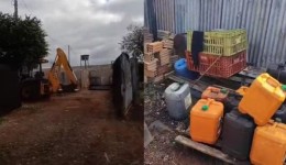 Operador de retroescavadeira da prefeitura é preso por suspeita de desvio de diesel