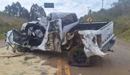 Ultrapassagem em local proibido termina em colisão frontal e deixa motorista em estado grave em SC