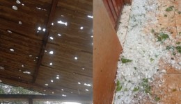 Ponte Serrada, Faxinal dos Guedes, Vargeão e São Domingos têm danos após granizo