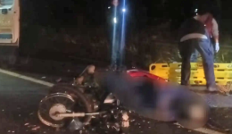 Colisão fatal entre motociclistas deixa um morto e um ferido grave
