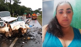 Mulher de 36 anos morre em colisão frontal entre dois carros na BR-116 em Santa Catarina