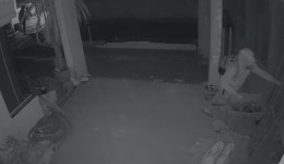 Câmera flagra furto de escada em obra na região da antiga aduana de cargas