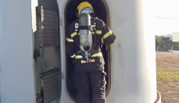 Incêndio em aerogerador deixa trabalhador ferido