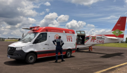 Gestante com pré-eclâmpsia é transferida de São Miguel do Oeste para Brusque pelo Arcanjo-04