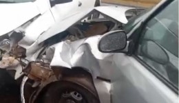 Colisão entre dois veículos deixa uma pessoa ferida