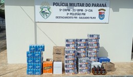 Polícia Militar apreende veículo carregado com bebidas de origem estrangeira