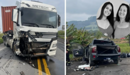 Mãe e filha morrem em acidente na BR-470 a caminho de velório da avó