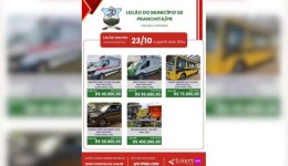 Município realiza leilão de bens públicos nesta sexta-feira (23)