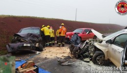 Homem morre e duas pessoas ficam feridas em grave acidente no Oeste de Santa Catarina