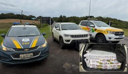Motorista argentino tenta fugir da polícia e acaba preso com 10 mil maços de cigarros contrabandeados