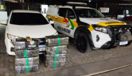 Mais de 200 kg de maconha são apreendidos com homem e adolescente na BR-282