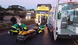 Acidente deixa motociclista gravemente ferido