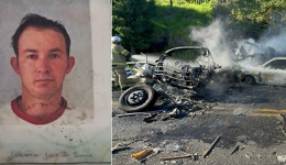 Identificado homem que morreu carbonizado em grave colisão na PR-566